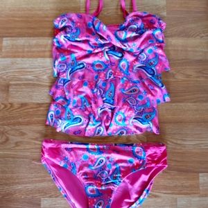 Justice girls size 14 2 piece swimsuit